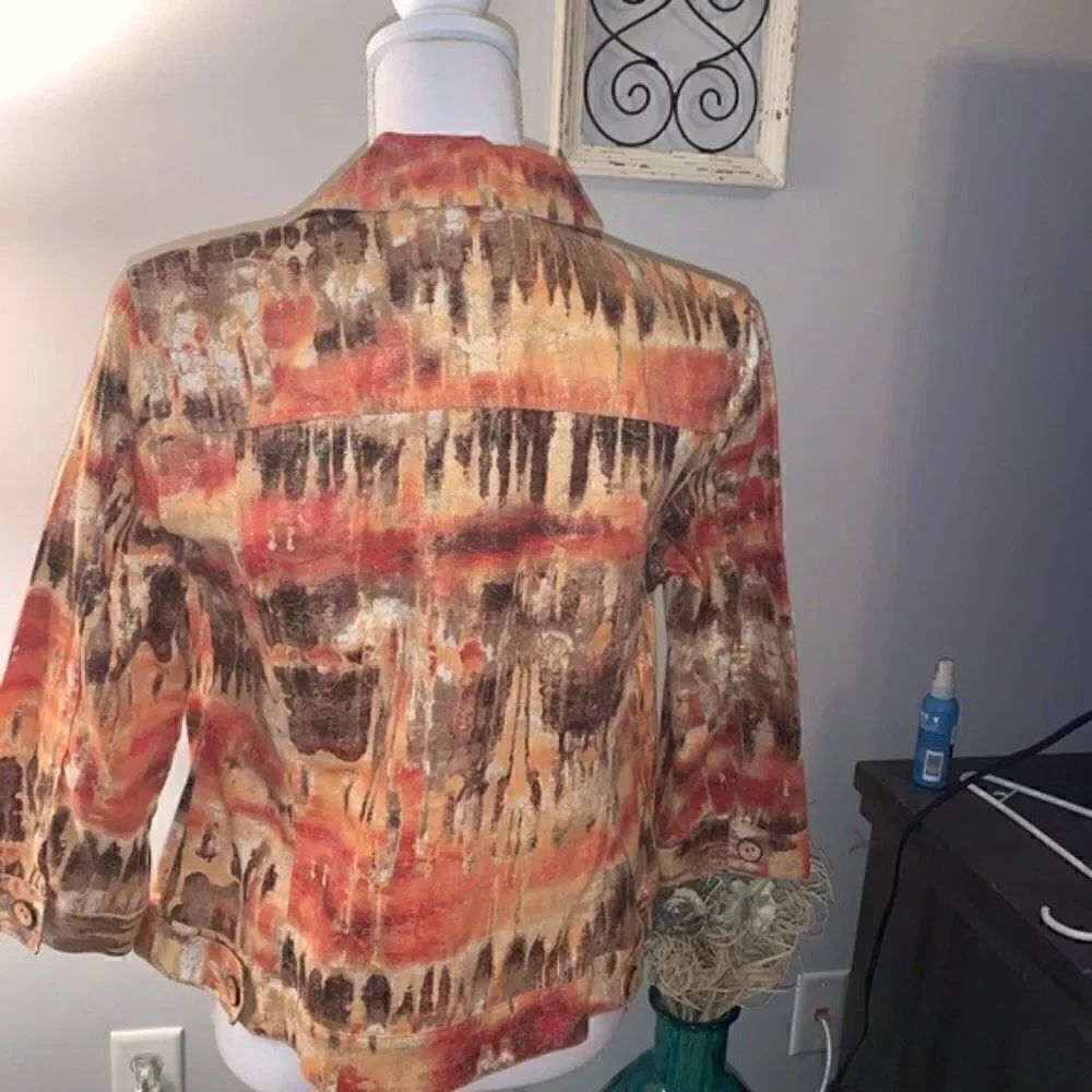 Chico’s Aztec Southwestern Design Jacket Size XS - Picture 4 of 6